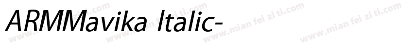 ARMMavika Italic字体转换